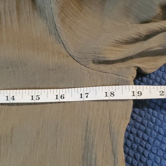 Boho Abercrombie & Fitch Small olive green ruffled dress - Picture 8 of 10